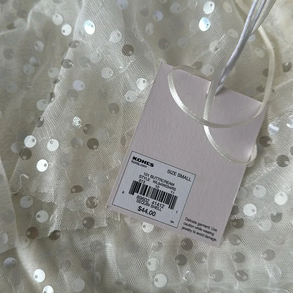 Lauren Conrad small sequin ivory top - Picture 3 of 3